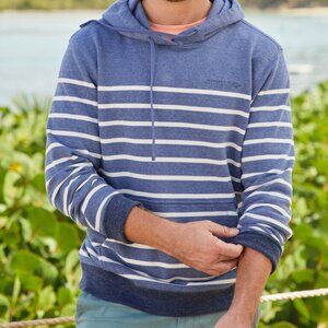 Vineyard Vines Blue and White Surfside Striped Hoodie